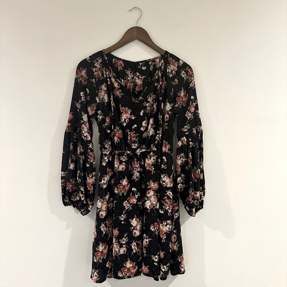 Black floral dress